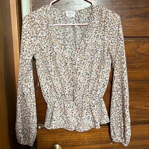 Floral Long Sleeve Women's Top